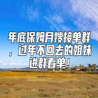 年底保姆月嫂接单群，过年不回去的姐妹进群看单！